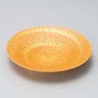 金彩とちり丸皿 約22.7cm 和食器 丸皿 中皿 イエロー系 業務用 ［陶雅］ 19-22602-139