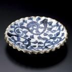 呉須唐草7.0皿 約22.5cm 和食器 丸皿 中皿 ブルー系 業務用 ［陶雅］ 19-22607-149