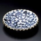 呉須唐草6.0皿 約19.8cm 和食器 丸皿 中皿 ブルー系 業務用 ［陶雅］ 19-22608-149