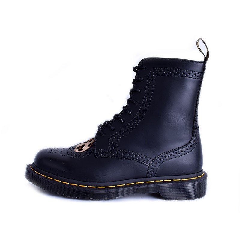 限定 ドクターマーチン シューズ ブーツ Dr.Martens BENTLEY II HRT BLACK ( レザー ヒョウ柄 ショートブーツ  レディース メンズ 23799001 ) - 海外限定 日本未発売 希少モデル スニーカー ショップ シューズ 大阪 北堀江 プレシャスプレイス【  IMPORT SHOES & CLOTHES SHOP