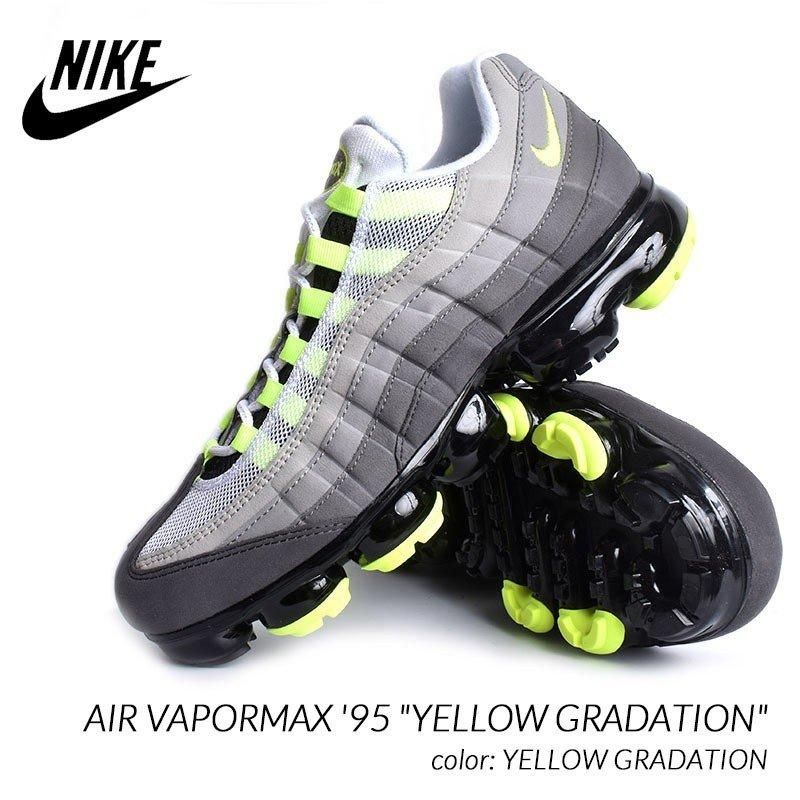 限定 ナイキ ヴェイパーマックス 95 スニーカー NIKE AIR VAPORMAX 95 YELLOW GRADATION ( ベイパーマックス  黄 エアマックス AJ7292-001 ) - 海外限定 日本未発売 希少モデル スニーカー ショップ シューズ 大阪 北堀江 プレシャスプレイス【  IMPORT SHOES u0026 CLOTHES SHOP