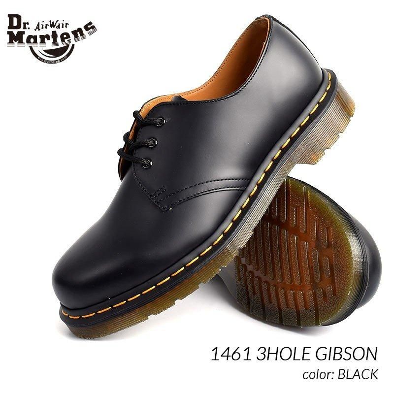  ɥޡ ֥ 3ۡ 쥶塼 ֡ Dr.Martens 1461 3HOLE GIBSON BLACK (  쥶  ǥ 11838002 )