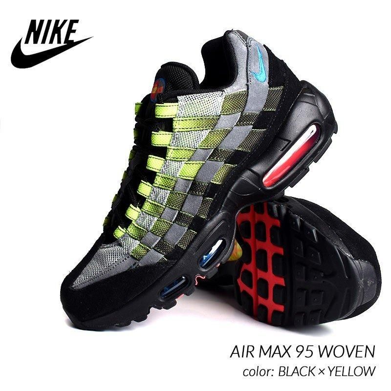 NIKE AIR MAX 95 WOVEN BLACK × YELLOW ナイキ エアマックス 95 ウーブン スニーカー ( 限定 黒  イエローグラデ AQ0764-001 ) - 海外限定 日本未発売 希少モデル スニーカー ショップ シューズ 大阪 北堀江 プレシャスプレイス【  IMPORT SHOES u0026