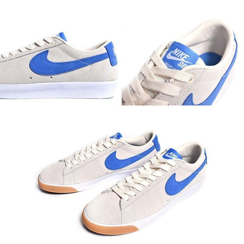 Nike Sb Blazer Low Gt Beige Blue ナイキ ブレイザー ロー スニーカー グレー ベージュ 灰色 青 ブルー ブレーザー メンズ 103 海外限定 日本未発売 希少モデル スニーカー ショップ シューズ 大阪 北堀江 プレシャスプレイス