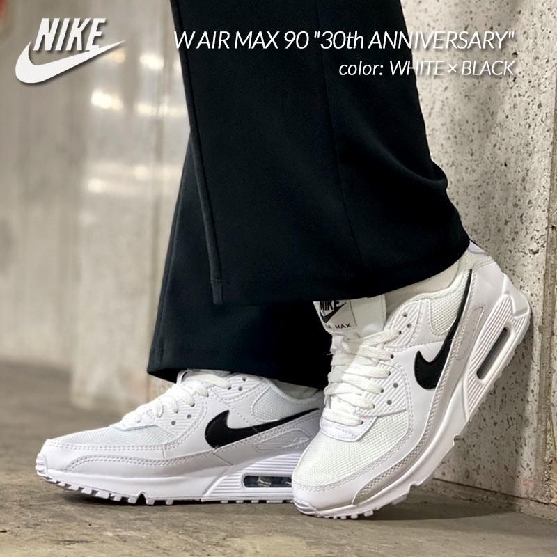 Nike W Air Max 90 30th Anniversary White Black ナイキ エアマックス 90 スニーカー 白 ホワイト 黒 レディース Cq2560 101 海外限定 日本未発売 希少モデル スニーカー ショップ シューズ 大阪 北堀江 プレシャスプレイス Import