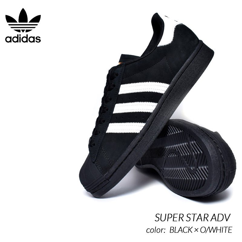 adidas SB SUPER STAR ADV BLACK × O/WHITE アディダス スーパースター スニーカー 白 ホワイト ブラック  黒 メンズ FV0321 PRECIOUS PLACE ONLINE STORE【海外限定、日本未発売FOOTWEAR／インポートファッション】