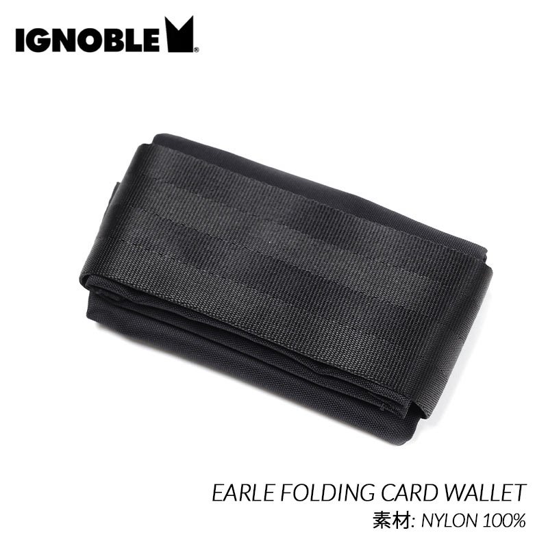 IGNOBLE EARLE FOLDING CARD WALLET イグノーブル アーリー フォールディング カード ウォレット ( 黒 ブラック  財布 ナイロン ) - 海外限定 日本未発売 希少モデル スニーカー ショップ シューズ 大阪 北堀江 プレシャスプレイス【 IMPORT SHOES  & CLOTHES SHOP PRECIOUS