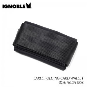 <img class='new_mark_img1' src='https://img.shop-pro.jp/img/new/icons47.gif' style='border:none;display:inline;margin:0px;padding:0px;width:auto;' />IGNOBLE EARLE FOLDING CARD WALLET イグノーブル アーリー フォールディング カード ウォレット ( 黒 ブラック 財布 ナイロン )