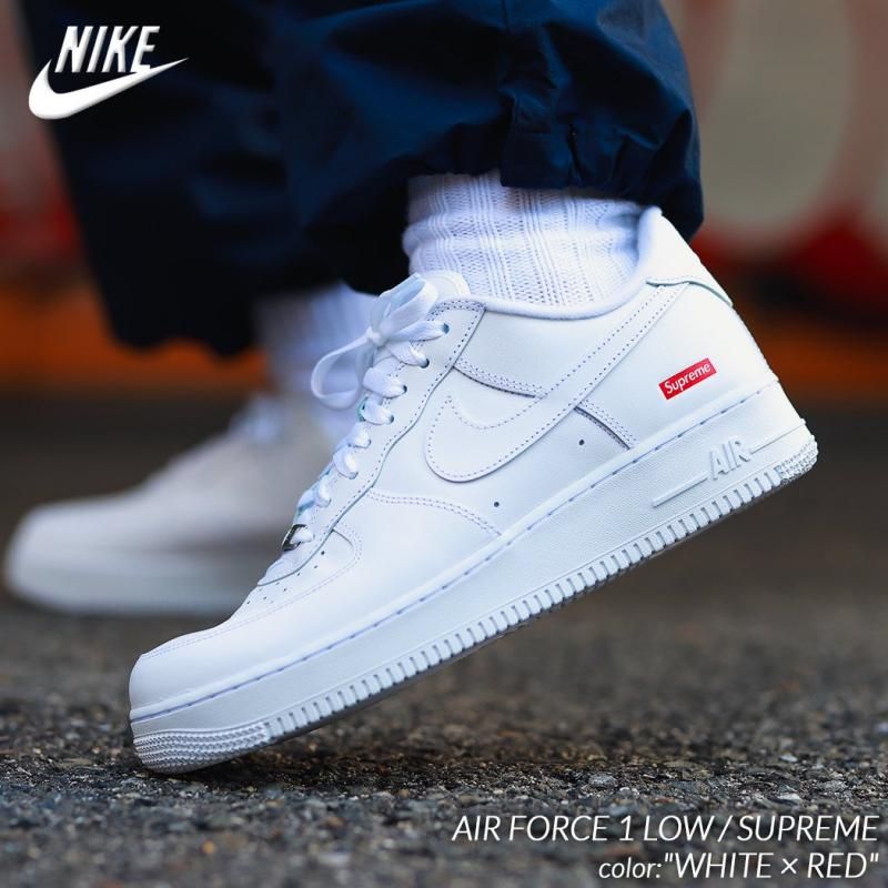 NIKE AIR FORCE 1 LOW / SUPREME WHITE × RED ナイキ エアフォース 1 ...