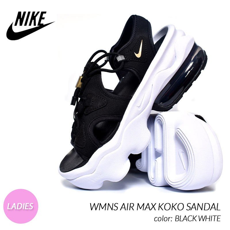新品 NIKE Air Max Koko Sandal 黒×白 23cm