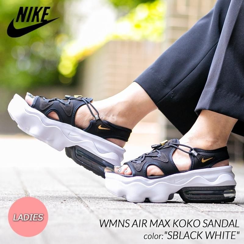 新品 NIKE Air Max Koko Sandal 黒×白 23cm