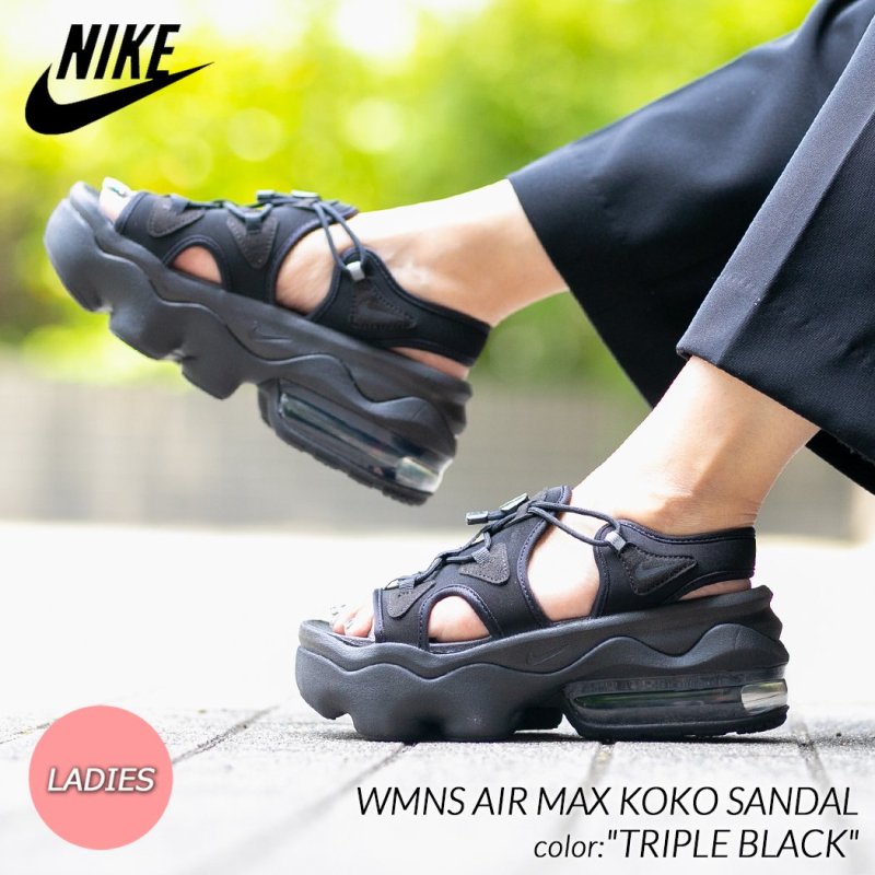 Nike Wmns Air Max Koko Sandal Triple Black ナイキ ウィメンズ エアマックス ココ サンダル スニーカー 黒 レディース Ci8798 003 海外限定 日本未発売 希少モデル スニーカー ショップ シューズ 大阪 北堀江 プレシャスプレイス Import Shoes