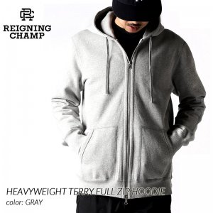<img class='new_mark_img1' src='https://img.shop-pro.jp/img/new/icons47.gif' style='border:none;display:inline;margin:0px;padding:0px;width:auto;' />REIGNING CHAMP HEAVYWEIGHT TERRY FULL ZIP HOODIE GRAY レイニングチャンプ フルジップ パーカー ( レーニングチャンプ RC-3644-1 )