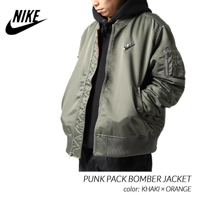 NIKE PUNK PACK BOMBER JACKET KHAKI × ORANGE ナイキ パンクパック ...