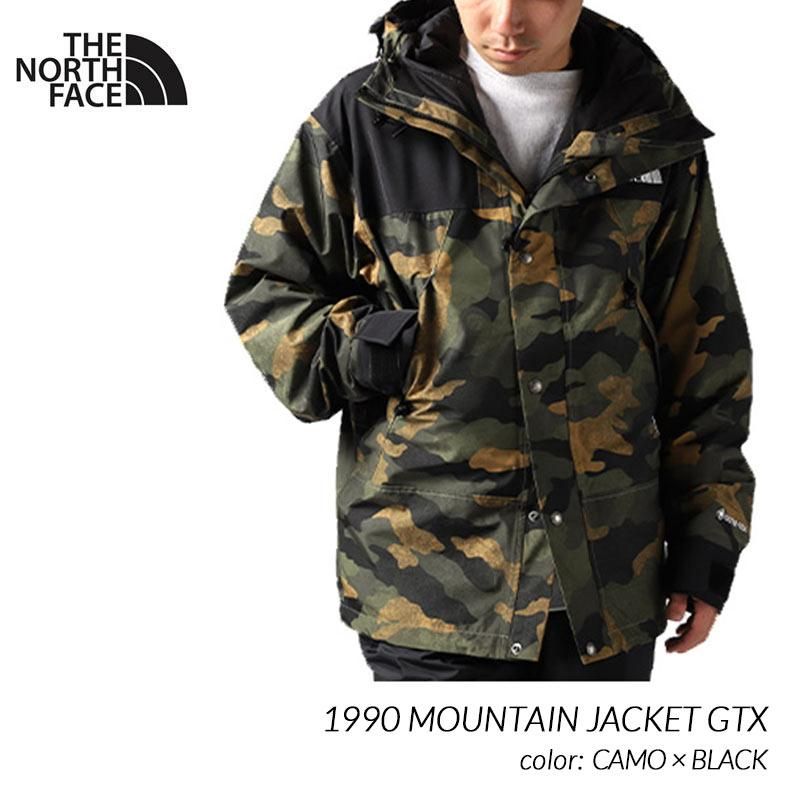 日本未発売 THE NORTH FACE 1990 MOUNTAIN JACKET GTX CAMO × BLACK ザ ノースフェイス ジャケット  ( ゴアテックス NF0A3XEJF32 ) - 海外限定 日本未発売 希少モデル スニーカー ショップ シューズ 大阪 北堀江 プレシャスプレイス【  IMPORT SHOES u0026 CLOTHES