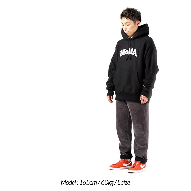 MoMA x Champion Reverse Weave HOODIE BLACK モーマ チャンピオン