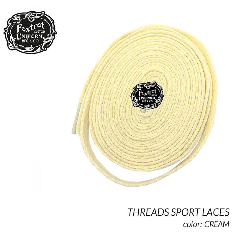 Foxtrot Uniform THREADS SPORT LACES CREAM フォックストロット ユニフォーム シューレース スニーカー (  120cm 170cm クリーム 白 靴紐 ) - 海外限定 日本未発売 希少モデル スニーカー ショップ シューズ 大阪 北堀江  プレシャスプレイス【 IMPORT SHOES  CLOTHES SHOP