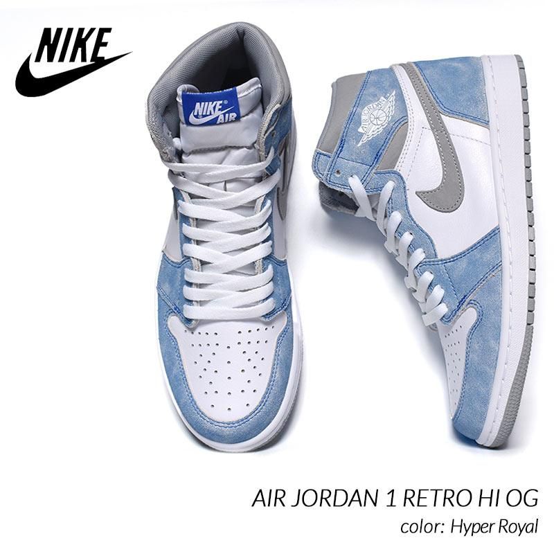 NIKE AIR JORDAN 1 RETRO HI OG Hyper Royal ナイキ エア ジョーダン 1 レトロ ハイ スニーカー (  ハイパーブルー 青 水色 555088-402 ) - 海外限定 日本未発売 希少モデル スニーカー ショップ シューズ 大阪 北堀江  プレシャスプレイス【