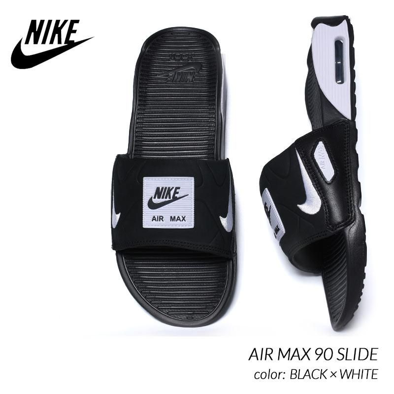 ナイキ メンズ サンダル Nike Men´s Air Max 90 Slides - Black/White 2-