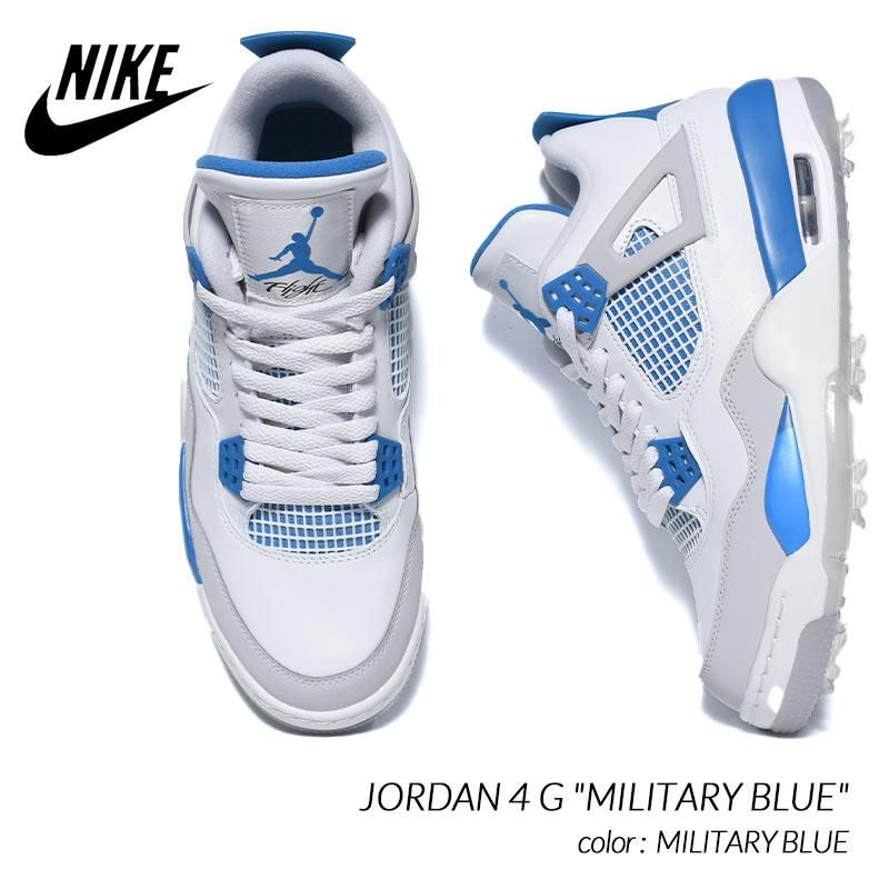 して頂けますかAIR JORDAN 4 GOLF MILITARY BLUE ゴルフシューズ - 靴