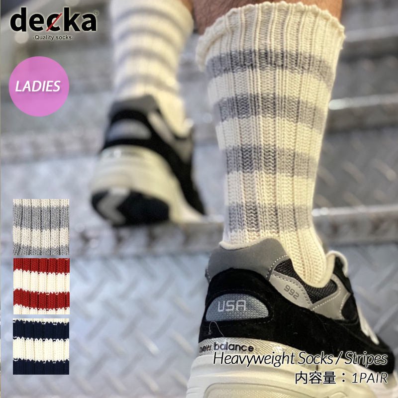 レディース】decka -quality socks- Heavyweight Socks / Stripes デカ