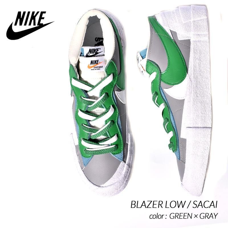 BR NIKE×sacai BR 「VAPOR WAFFLE」 ローカットスニーカー グリーン