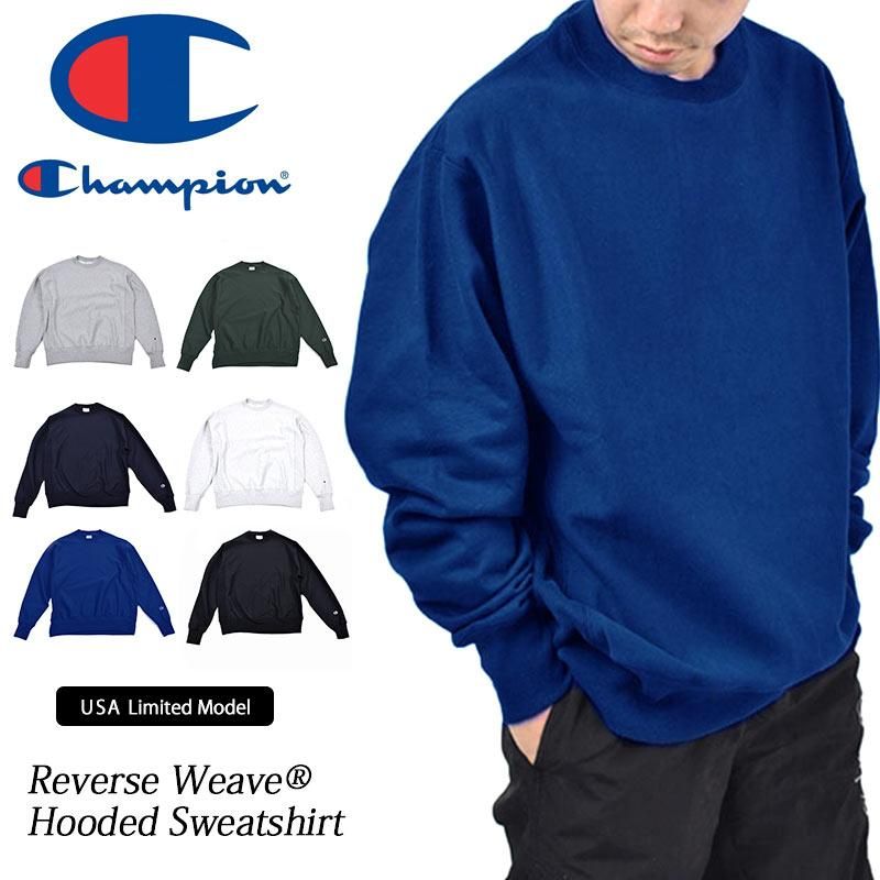 champion usa reverse weave ブルー