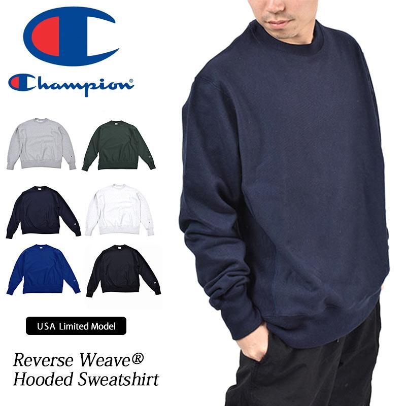 日本未発売 Champion REVERSE WEAVE CREW SWEAT Navy チャンピオン ...