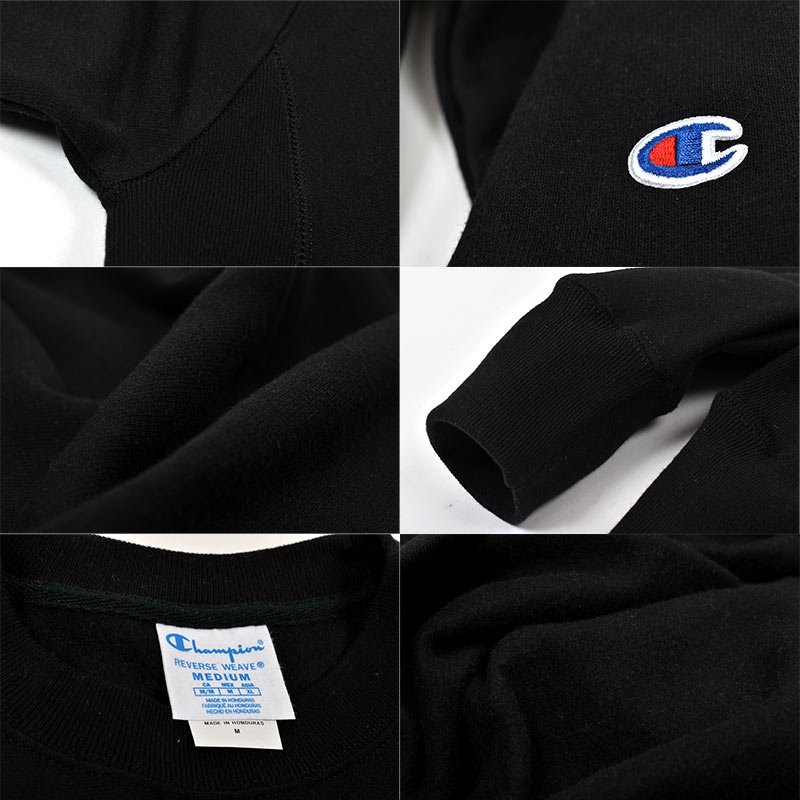 日本未発売 Champion REVERSE WEAVE CREW SWEAT Black チャンピオン