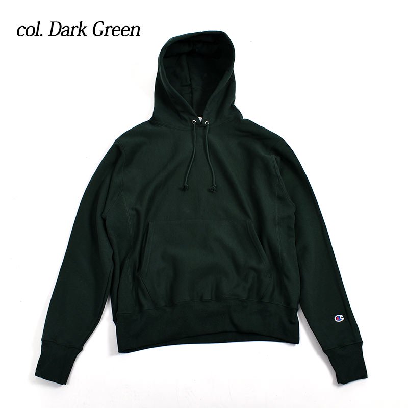 日本未発売 Champion Reverse Weave Hooded Sweatshirt Dark Green