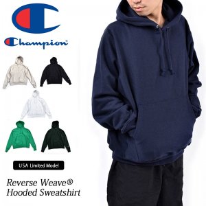 日本未発売 Champion Reverse Weave Hooded Sweatshirt Navy チャンピオン リバースウィーブ パーカー ( 海外限定 フーディー S101 )