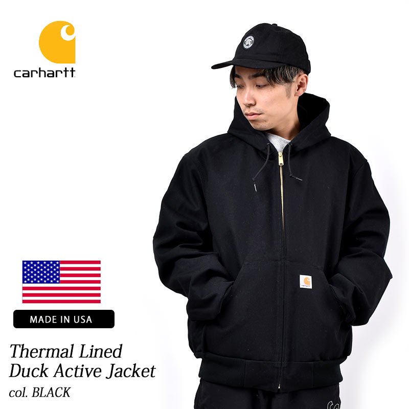 CARHARTT Thermal Lined Duck Active Jacket BLACK カーハート 