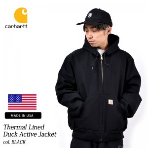 CARHARTT Thermal Lined Duck Active Jacket BLACK カーハート サーマル ラインド ダック アクティブ ジャケット (アウター 黒 J131 )