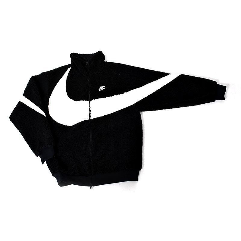 NIKE BIG SWOOSH BOA JACKET BLACK × WHITE ナイキ ビッグ スウッシュ ボア ジャケット スニーカー ( 黒  ブラック 白 ブルゾン BQ6546-011 ) - 海外限定 日本未発売 希少モデル スニーカー ショップ シューズ 大阪 北堀江  プレシャスプレイス【 IMPORT