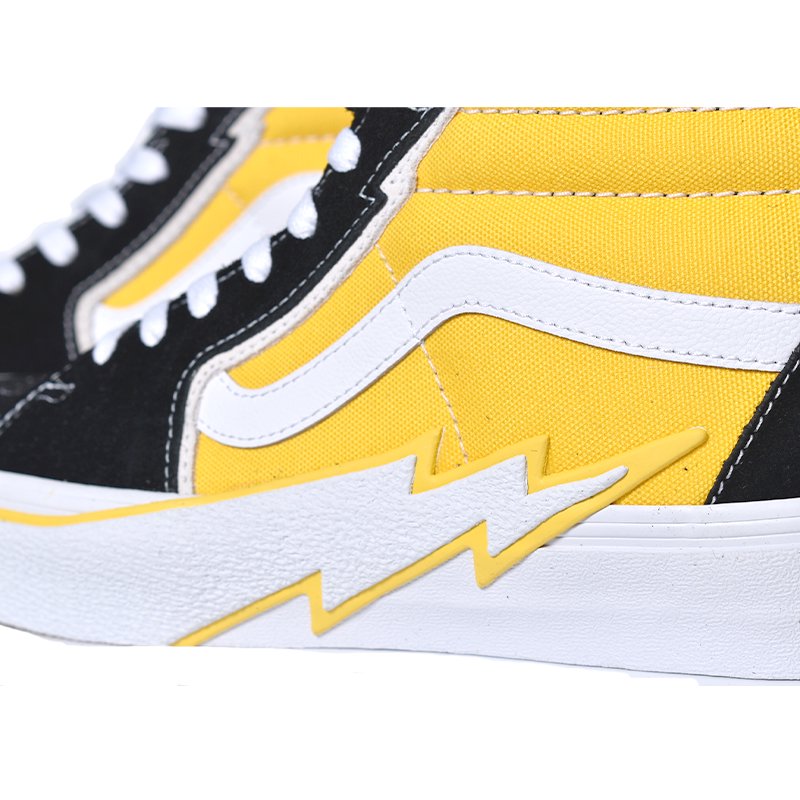 black and yellow vans sk8 hi