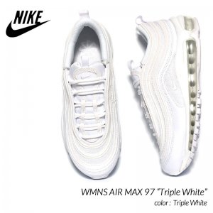 NIKE WMNS AIR MAX 97 “Triple White” ナイキ ウィメンズ エアマックス スニーカー ( 黒 ブラック 白 ホワイト レディース メンズ DH8016-100 )