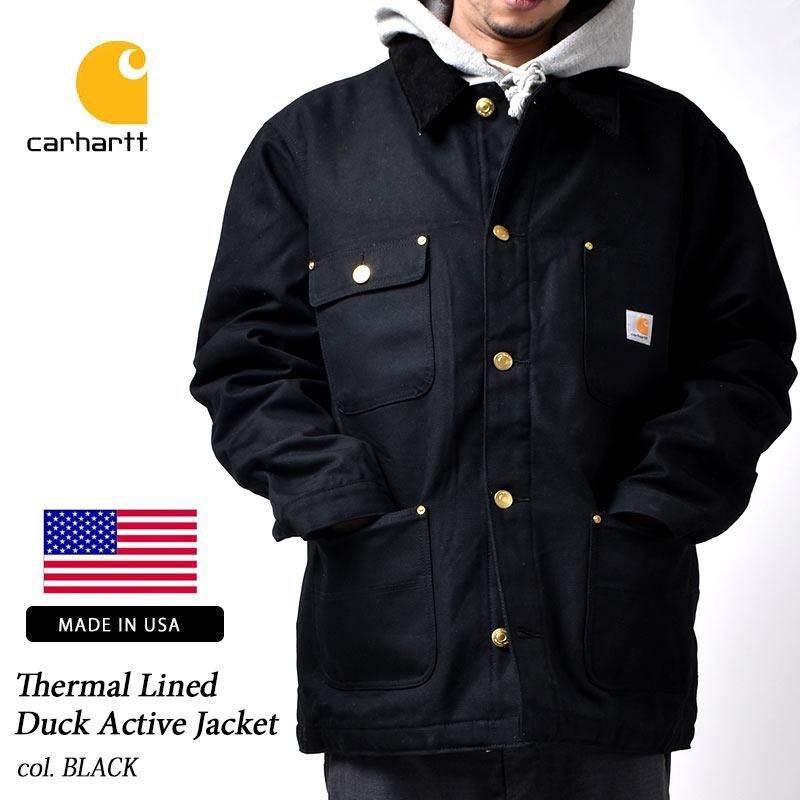CARHARTT DUCK CHORE COAT BLANKET LINED BLACK ϡ å 祢  ֥󥱥å 饤 㥱å (  103825 )