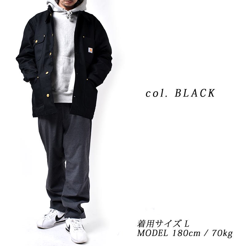 CARHARTT DUCK CHORE COAT BLANKET LINED BLACK カーハート ダック