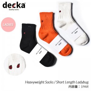 【レディース】BRU NA BOINNE × decka -quality socks- Heavyweight Socks / Short Length Ladybug デカ ソックス ( 靴下 )