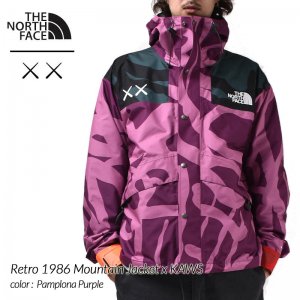 日本未発売 KAWS x The North Face Retro 1986 Mountain Jacket Pamplona Purple ザ ノースフェイス カウズ レトロ マウンテン ジャケット