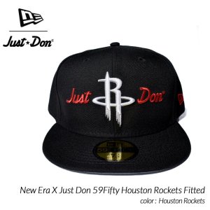 New Era X Just Don 59Fifty Houston Rockets Fitted ニューエラ ジャストドン ヒューストンロケッツ ( 黒 キャップ 帽子 CAP 60229020 )