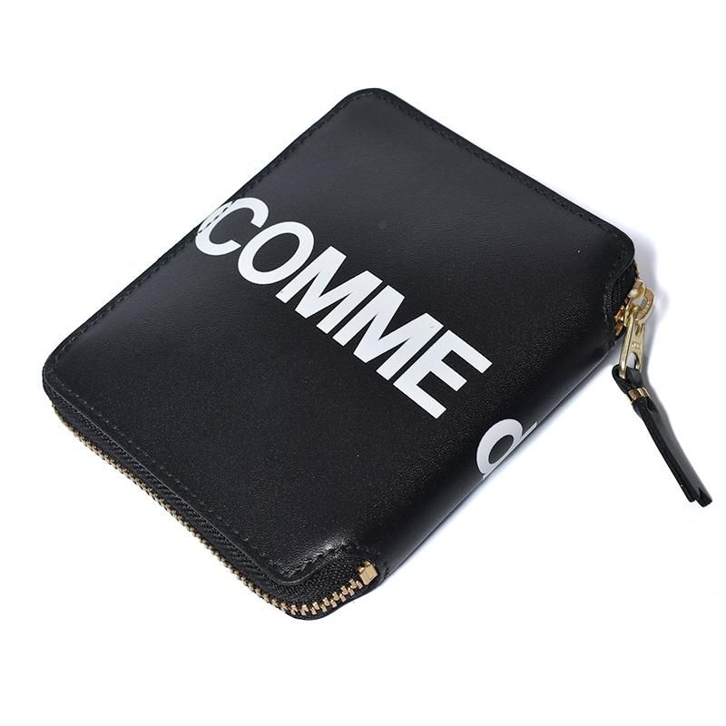 COMME des GARCONS HUGE LOGO ZIP WALLET BLACK RED コムデギャルソン 