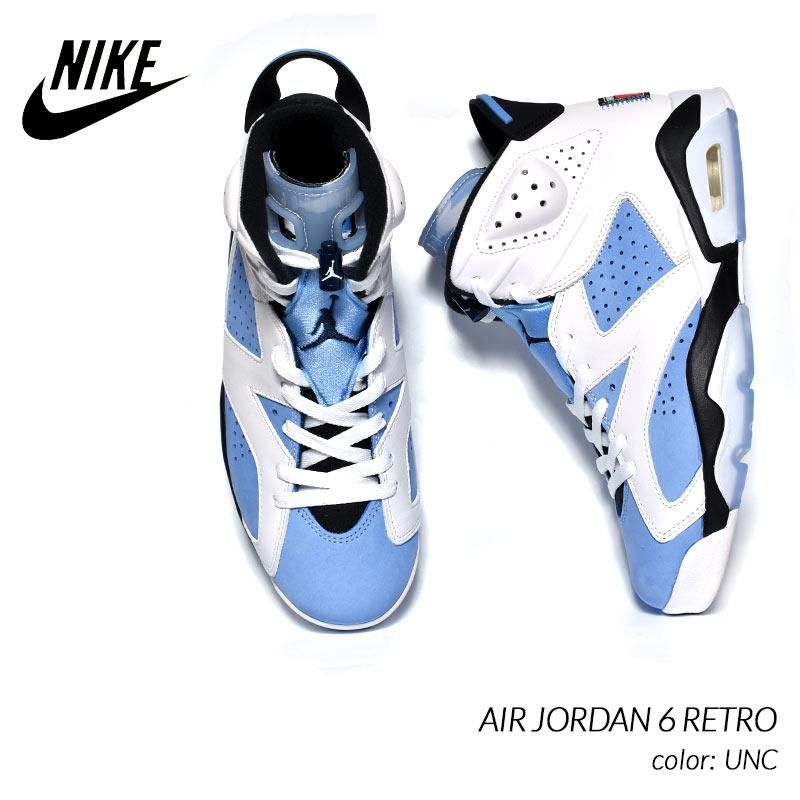 NIKE AIR JORDAN 6 RETRO UNC ナイキ エア ジョーダン レトロ スニーカー ( 白 ホワイト 青 ブルー  ユニヴァーシティーブルー CT8529-410 ) - 海外限定 日本未発売 希少モデル スニーカー ショップ シューズ 大阪 北堀江  プレシャスプレイス【 IMPORT SHOES u0026