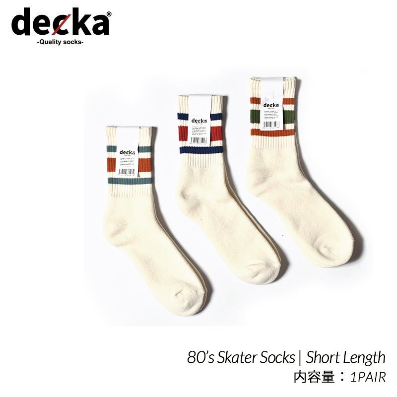 メンズ】decka -quality socks- 80's Skater Socks | Short Length