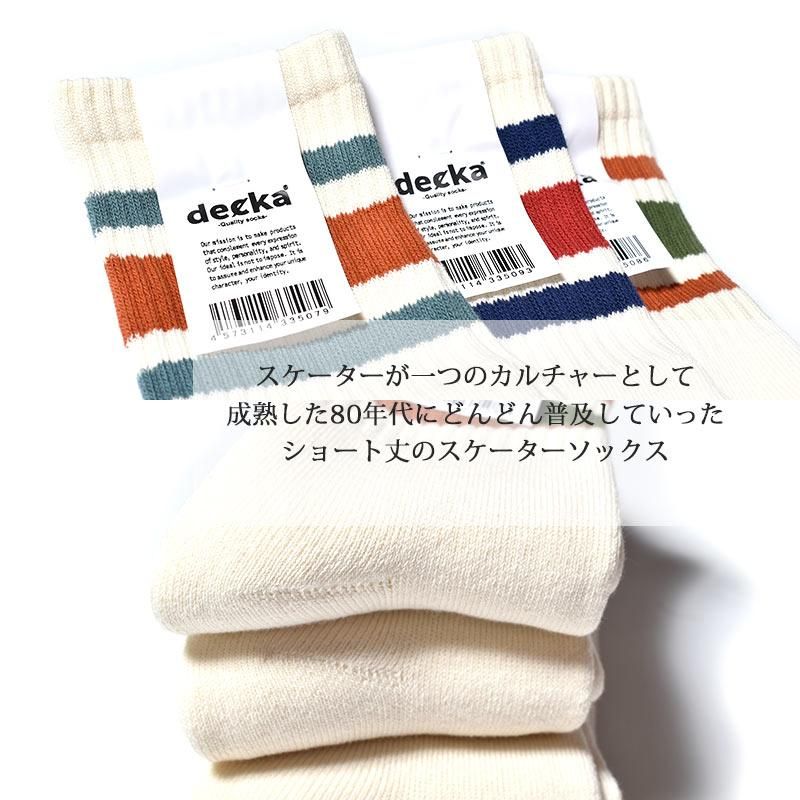 メンズ】decka -quality socks- 80's Skater Socks | Short
