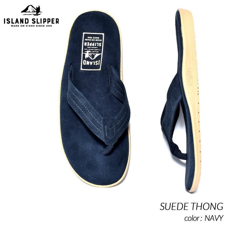 ISLAND SLIPPER SUEDE THONG NAVY アイランド スリッパ トング ...