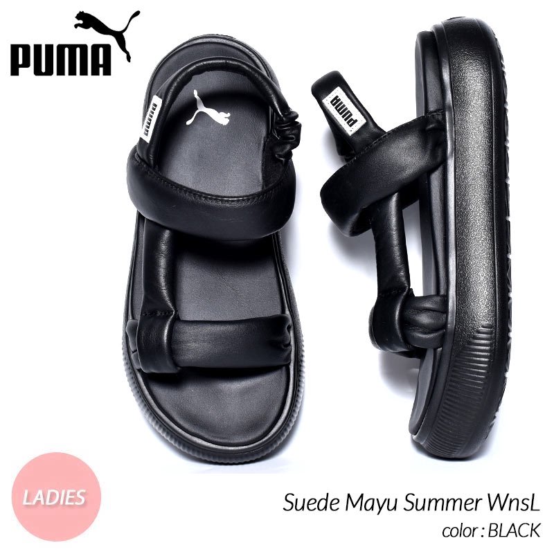 未使用　PUMA　プーマ 　SUEDE MAYU　厚底　スニーカー　スエード　黒