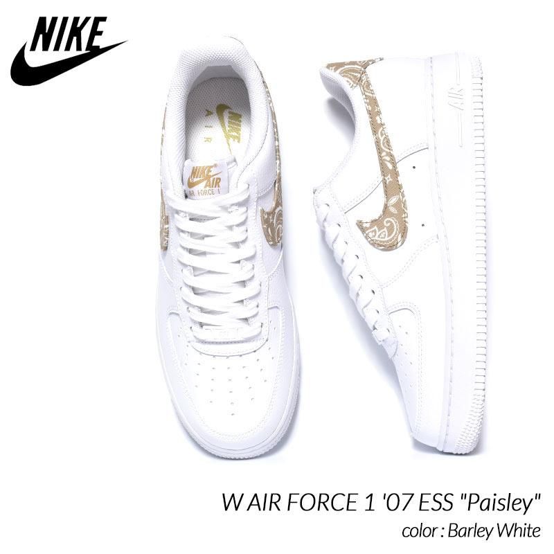 NIKE W AIR FORCE 1 '07 ESS Paisley Barley White ナイキ ウィメンズ エアフォース スニーカー (  ペイズリー レディース DJ9942 101 ) - 海外限定 日本未発売 希少モデル スニーカー ショップ シューズ 大阪 北堀江  プレシャスプレイス【 IMPORT SHOES