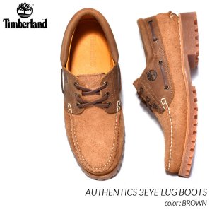 Timberland AUTHENTICS 3EYE LUG BOOTS BROWN ティンバーランド オーセンティック デッキシューズ ブーツ ( ベージュ 茶 ブラウン ウィート メンズ )