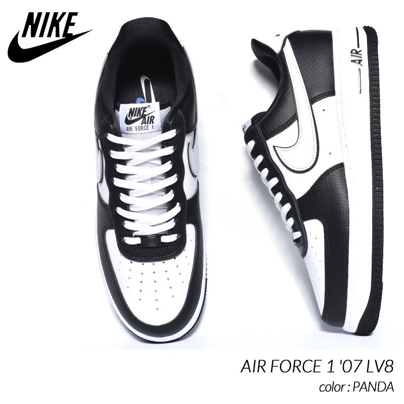 Men's Nike Air Force 1 '07 LV8 Panda (White/Black)(DX3115-100